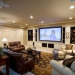 Lower Level Media Rooms by C&W Custom Woodworking